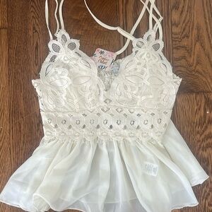 White lace tank top